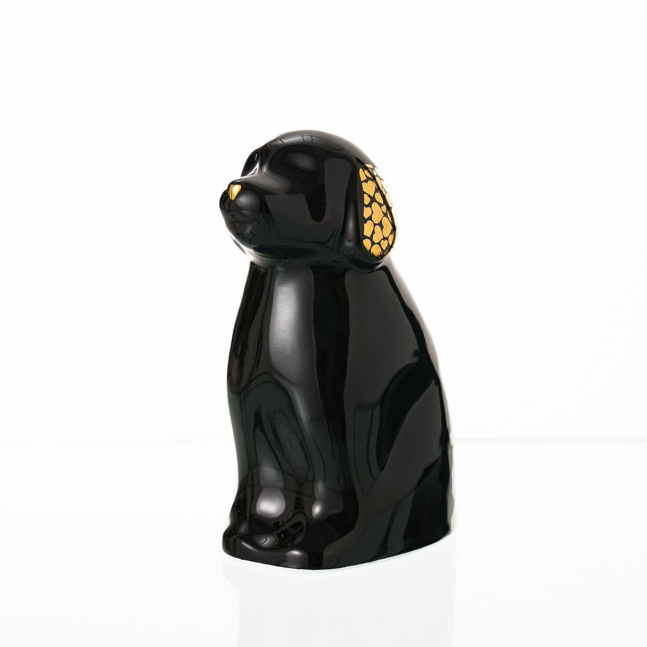 "Cuddle" Pet Urn for Dog - Black | Ceramic | Handmade - Pulvis Art Urns