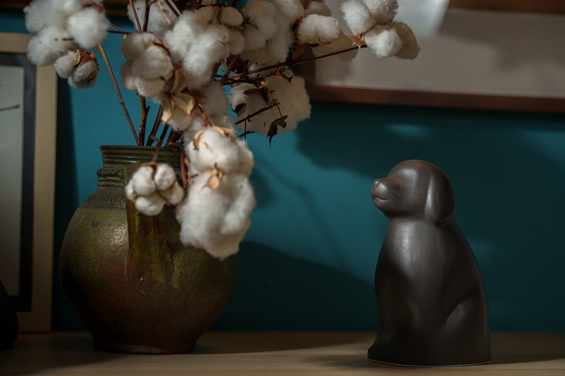 "Cuddle" Pet Urn for Dog - Grey Matte | Ceramic | Handmade - Pulvis Art Urns