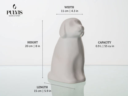 Pulvis Art Urns Pet Urn "Cuddle" Pet Urn for Dog - Ceramic | Handmade