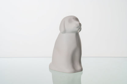 "Cuddle" Pet Urn for Dog - White Matte | Ceramic | Handmade - Pulvis Art Urns