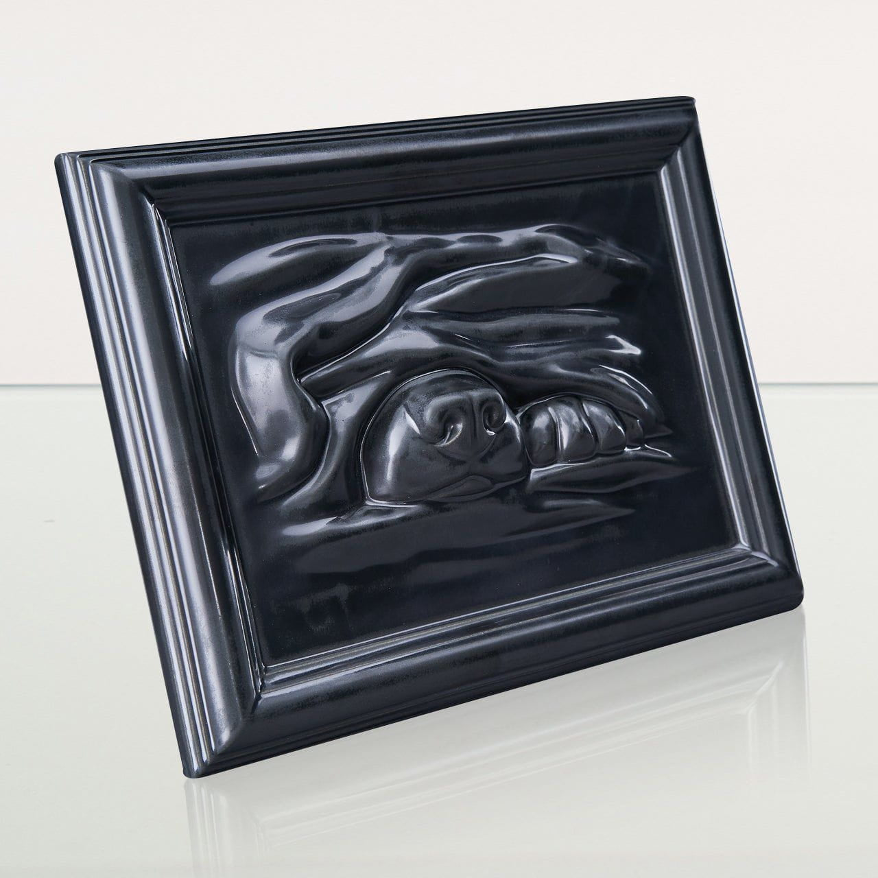 Dog Cremation Urn for Ashes - Dark Matte | Ceramic | Handmade Pet Urn - Pulvis Art Urns