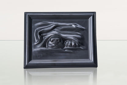 Dog Cremation Urn for Ashes - Dark Matte | Ceramic | Handmade Pet Urn - Pulvis Art Urns