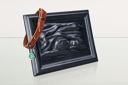 Dog Cremation Urn for Ashes - Dark Matte | Ceramic | Handmade Pet Urn - Pulvis Art Urns