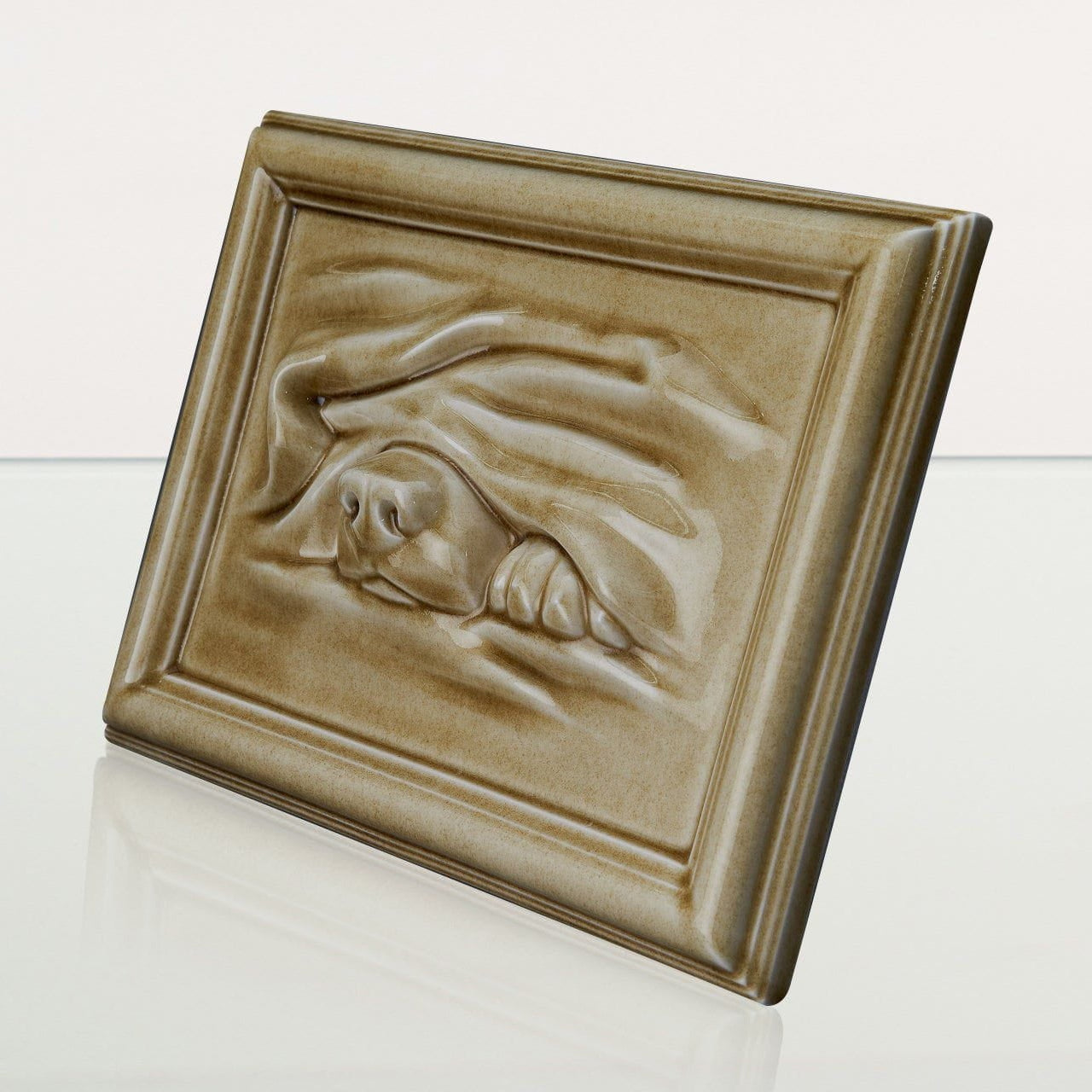 Dog Cremation Urn for Ashes - Dark Sand | Ceramic | Handmade Pet Urn - Pulvis Art Urns