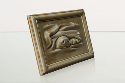 Dog Cremation Urn for Ashes - Dark Sand | Ceramic | Handmade Pet Urn - Pulvis Art Urns