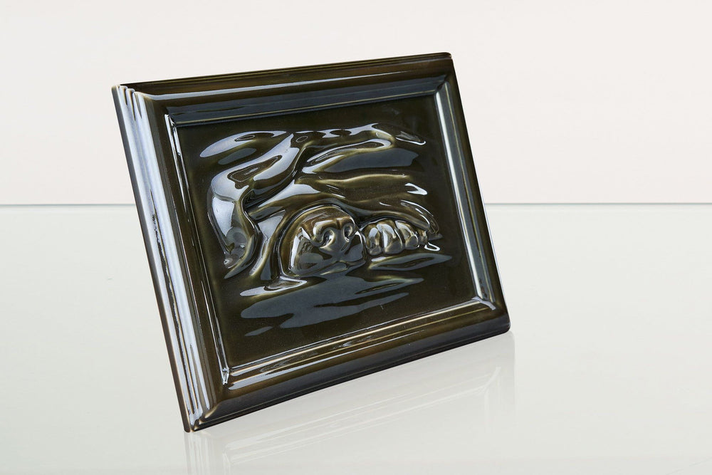 Pulvis Art Urns Pet Urn Dog Cremation Urn for Ashes - Oily Green | Ceramic | Handmade Pet Urn