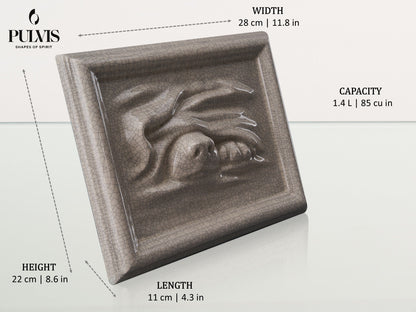 Pulvis Art Urns Pet Urn Dog Cremation Urn for Ashes - White | Ceramic | Handmade Pet Urn