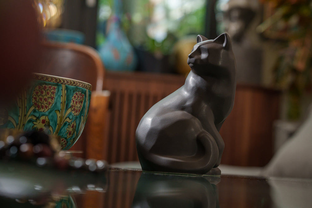 
                  
                    Pulvis Art Urns Pet Urn Felix Cat Urn for Ashes - Gray Matte | Ceramic | Handmade Pet Urn
                  
                