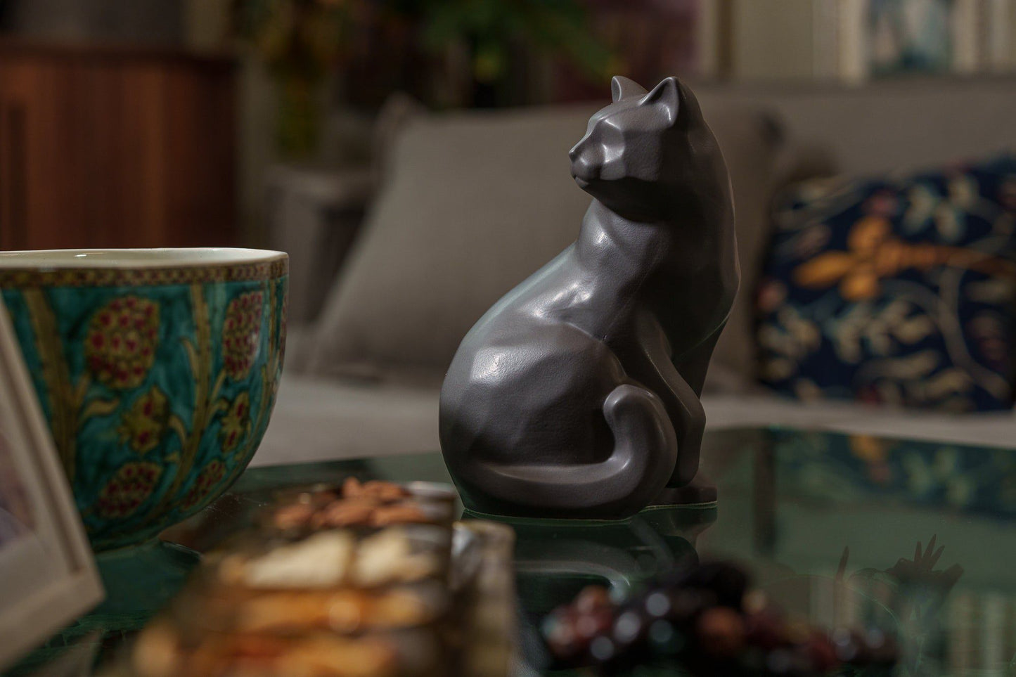 
                  
                    Pulvis Art Urns Pet Urn Felix Cat Urn for Ashes - Gray Matte | Ceramic | Handmade Pet Urn
                  
                
