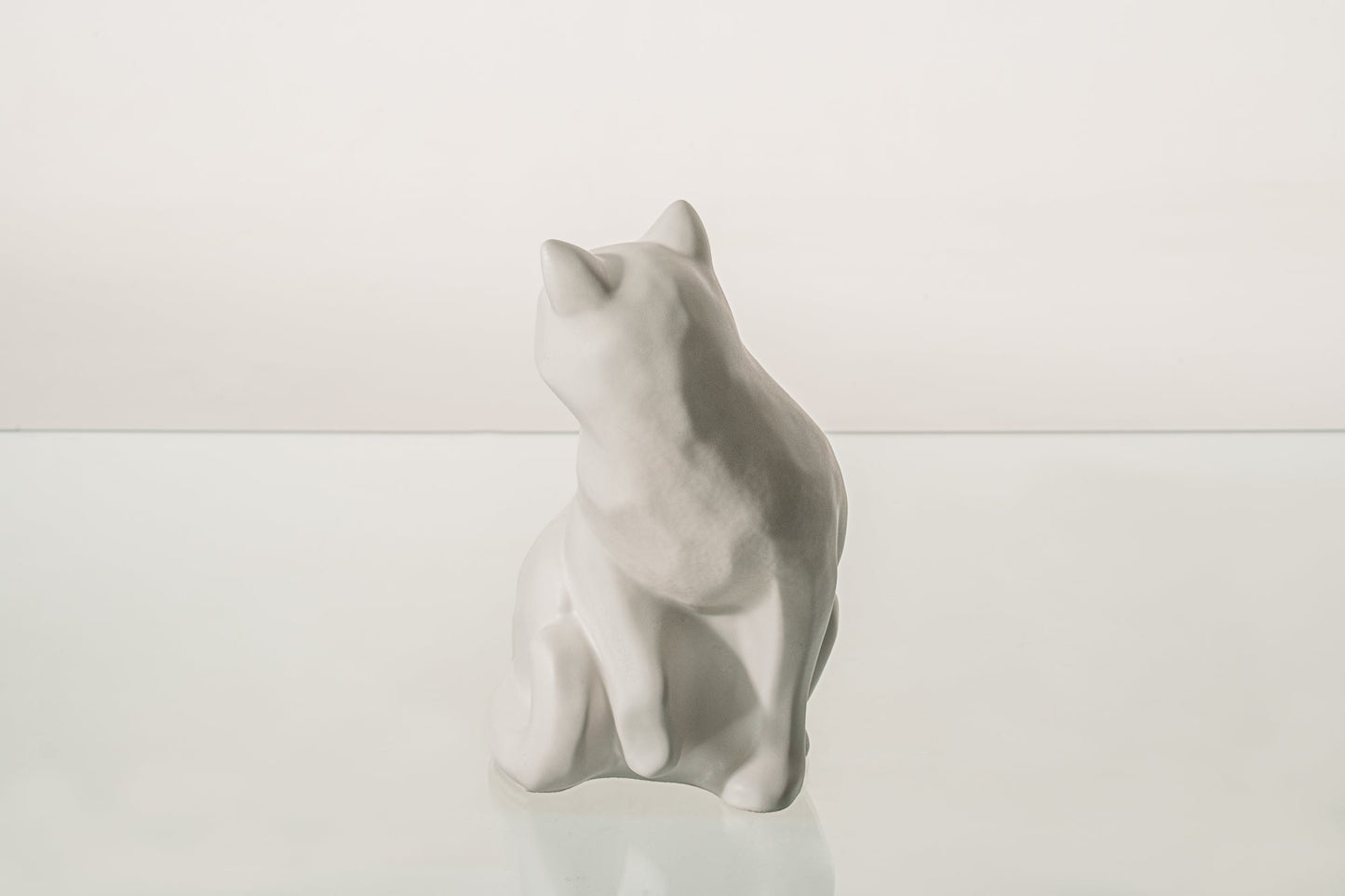 Pulvis Art Urns Pet Urn Felix Cat Urn for Ashes - White Matte | Ceramic | Handmade Pet Urn