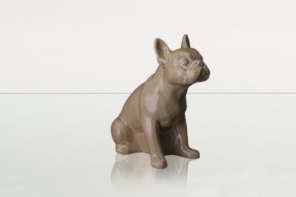 French Bulldog Pet Urn - Beige | Ceramic Dog Urn - Pulvis Art Urns