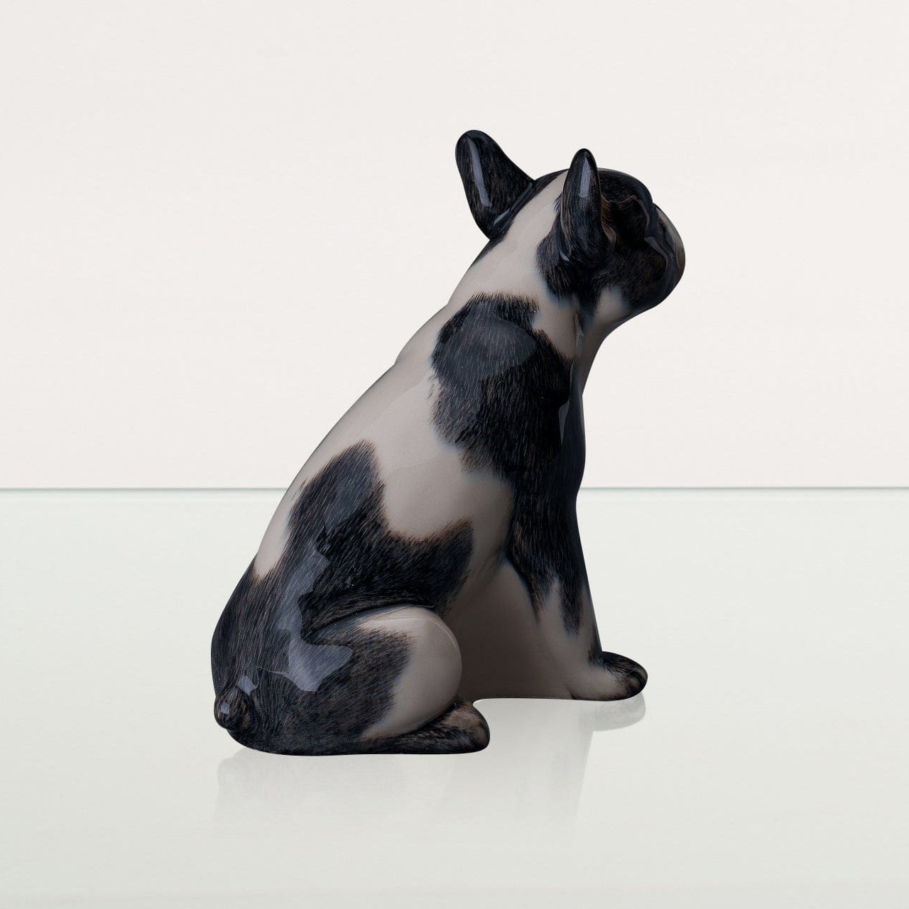 French Bulldog Pet Urn - Black and White Decorated Urn - Pulvis Art Urns