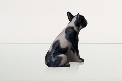 French Bulldog Pet Urn - Black and White Decorated Urn - Pulvis Art Urns