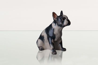 French Bulldog Pet Urn - Black and White Decorated Urn - Pulvis Art Urns