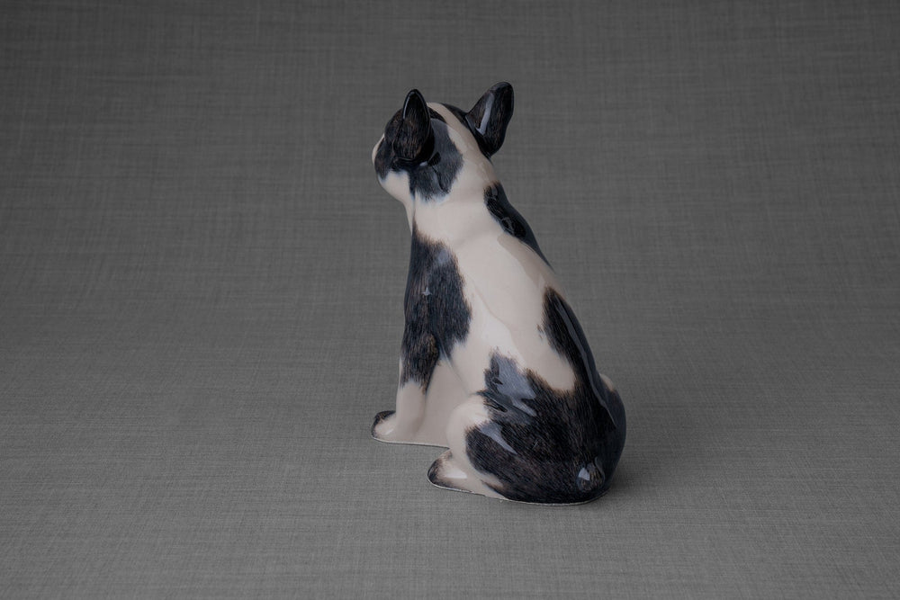 Pulvis Art Urns Pet Urn French Bulldog Pet Urn - Black and White Decorated Urn