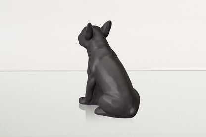 French Bulldog Pet Urn - Grey Matte | Ceramic Dog Urn - Pulvis Art Urns