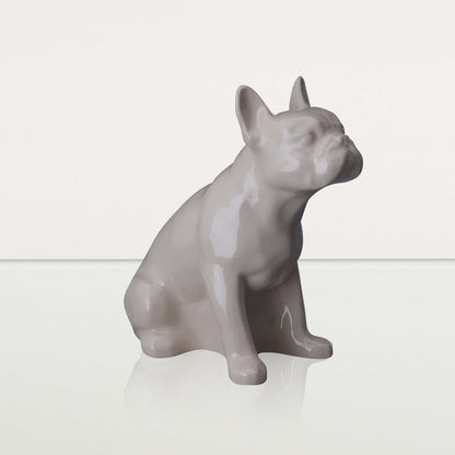 French Bulldog Pet Urn - Off-white | Ceramic Dog Urn - Pulvis Art Urns