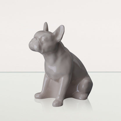 French Bulldog Pet Urn - Off-white | Ceramic Dog Urn - Pulvis Art Urns