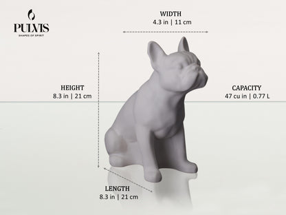 Pulvis Art Urns Pet Urn French Bulldog Pet Urn -  Ceramic Dog Urn