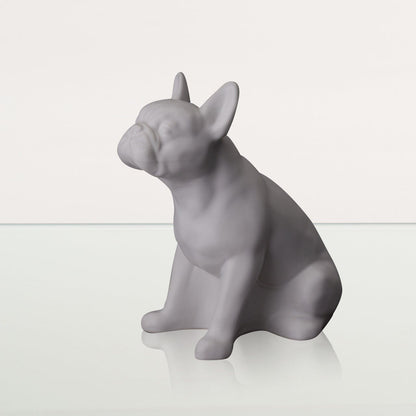 French Bulldog Pet Urn - White Matte | Ceramic Dog Urn - Pulvis Art Urns