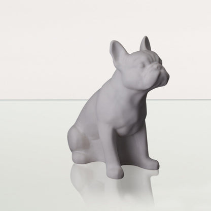 French Bulldog Pet Urn - White Matte | Ceramic Dog Urn - Pulvis Art Urns