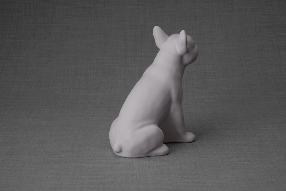 Pulvis Art Urns Pet Urn French Bulldog Pet Urn - White Matte | Ceramic Urn