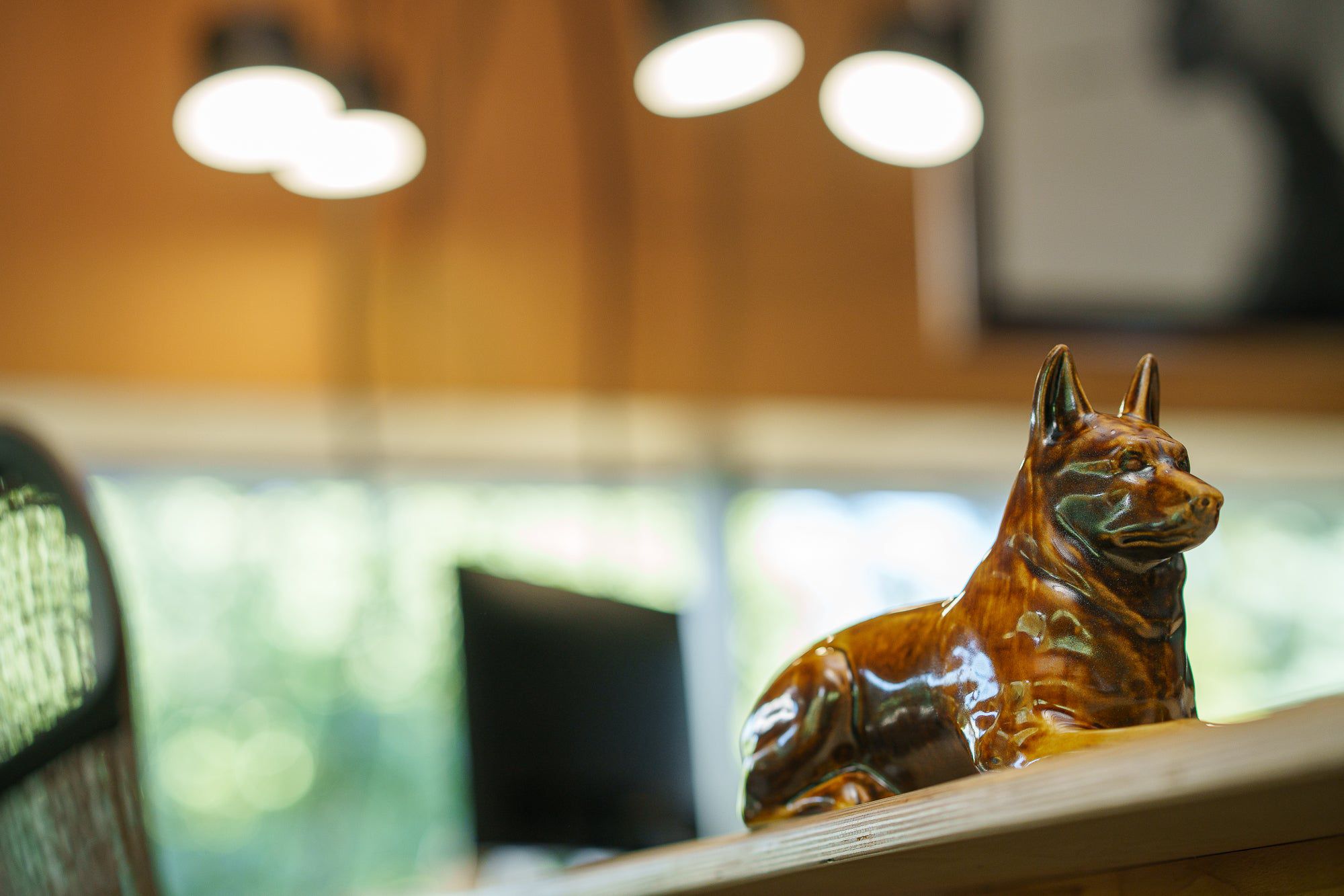 German Shepherd Pet Urn - Rusty Brown | Ceramic Dog Urn - Pulvis Art Urns