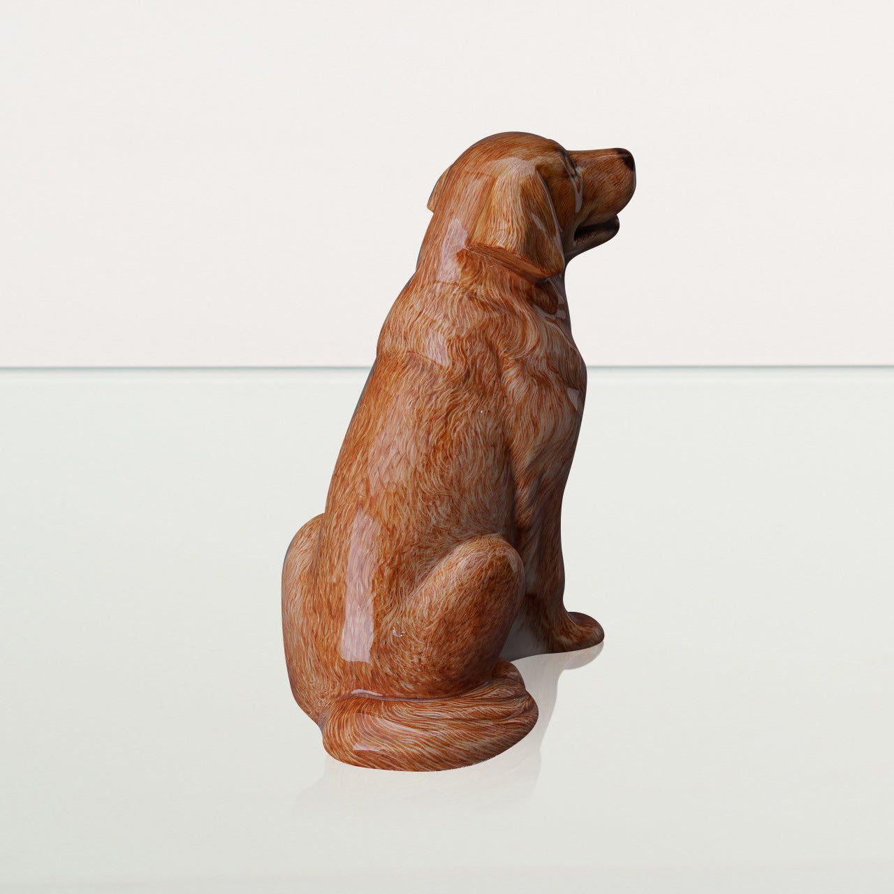 Golden Retriever Pet Urn - Hand Decorated | Ceramic Urn - Pulvis Art Urns