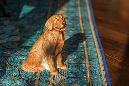 Golden Retriever Pet Urn - Hand Decorated | Ceramic Urn - Pulvis Art Urns