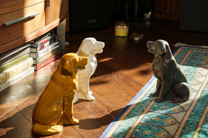 Golden Retriever Pet Urn - Hand Decorated | Ceramic Urn - Pulvis Art Urns