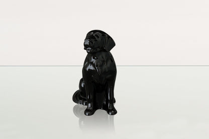 Golden Retriever Pet Urn - Lamp Black | Ceramic Dog Urn - Pulvis Art Urns