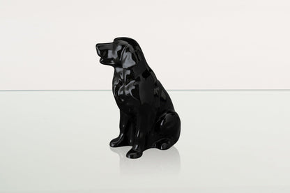 Golden Retriever Pet Urn - Lamp Black | Ceramic Dog Urn - Pulvis Art Urns
