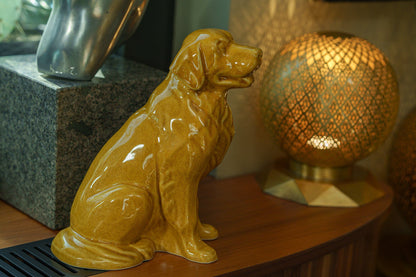 Golden Retriever Pet Urn - Yellow | Ceramic Dog Urn - Pulvis Art Urns