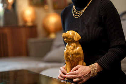 Golden Retriever Pet Urn - Yellow | Ceramic Dog Urn - Pulvis Art Urns