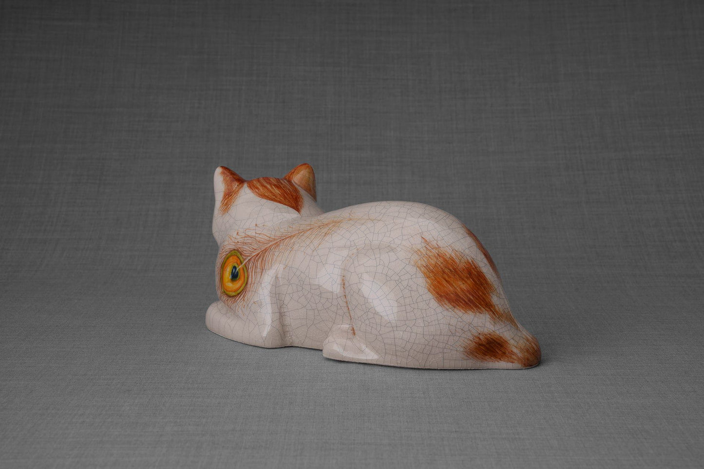 
                  
                    Pulvis Art Urns Pet Urn Hand Decorated Cat Urn for Ashes  "Feathers" - Ceramic | Handmade
                  
                