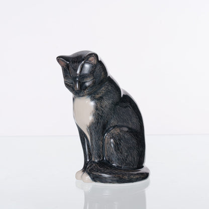 Pulvis Art Urns Pet Urn Hand Decorated Pet Urn "Noir" Cat - Ceramic | Handmade Pet Urn