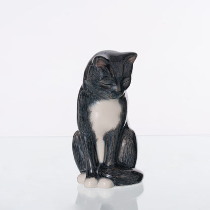 Pulvis Art Urns Pet Urn Hand Decorated Pet Urn "Noir" Cat - Ceramic | Handmade Pet Urn