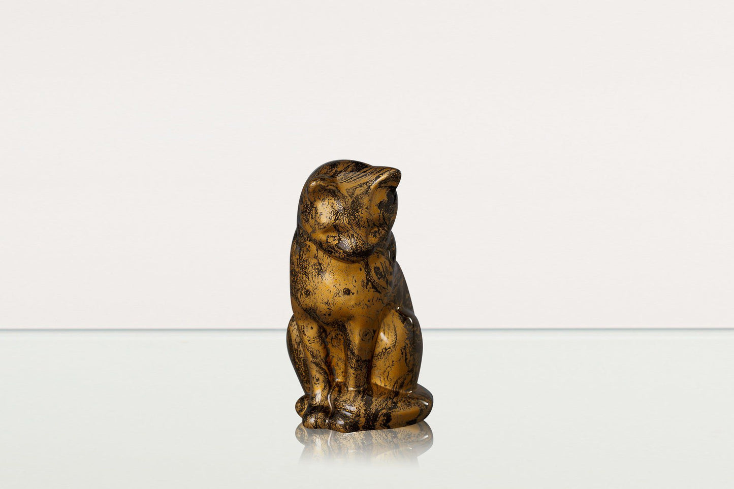 Pulvis Art Urns Pet Urn HydroGraphics Mini Pet Urn "Neko - Rusty " - Ceramic | Hydro Dipping