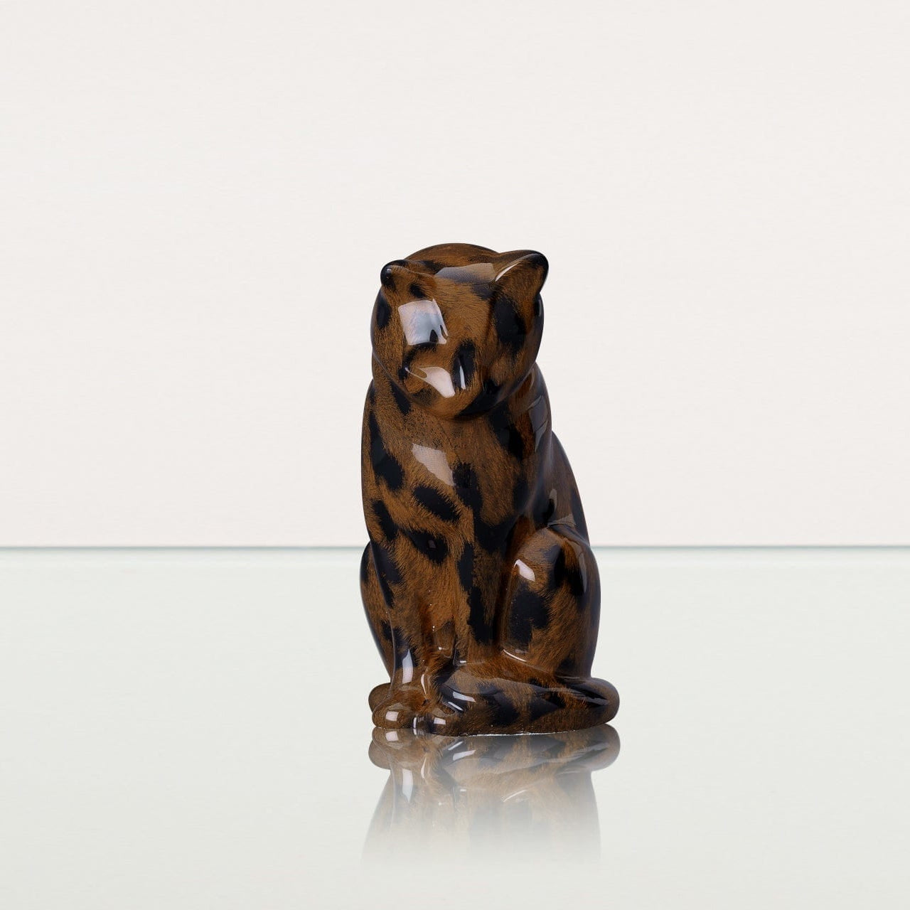 HydroGraphics Mini Pet Urn "Neko" | Spotted Dark | Ceramic - Pulvis Art Urns