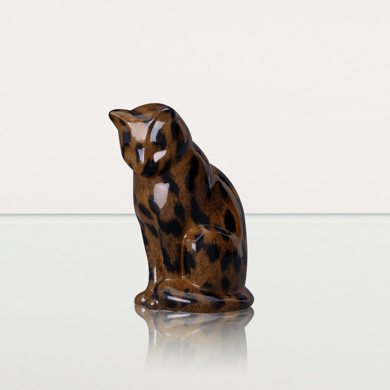HydroGraphics Mini Pet Urn "Neko" | Spotted Dark | Ceramic - Pulvis Art Urns