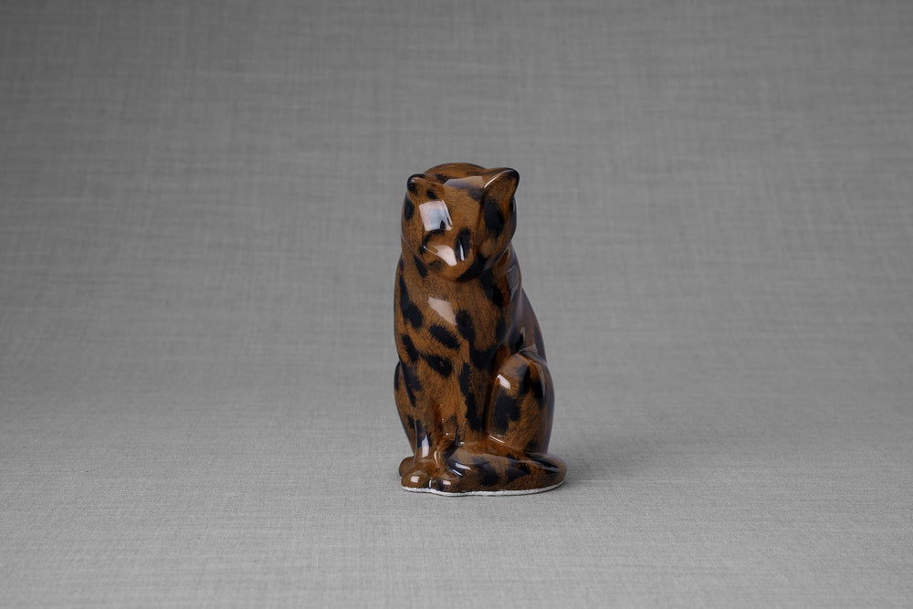 Pulvis Art Urns Pet Urn HydroGraphics Mini Pet Urn "Neko" | Spotted Dark | Ceramic