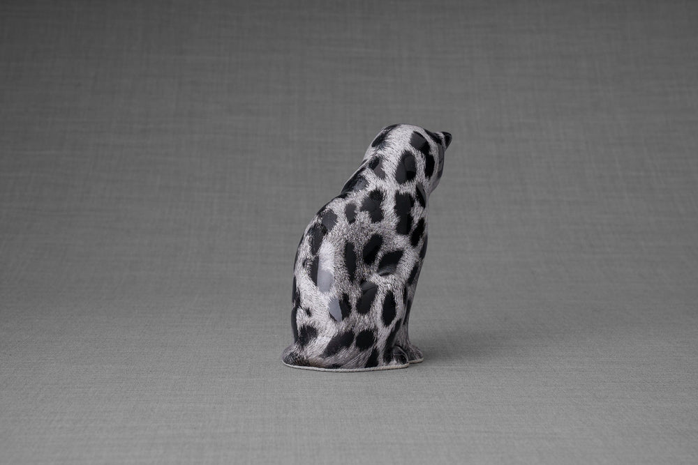 Pulvis Art Urns Pet Urn HydroGraphics Mini Pet Urn "Neko" | Spotted White | Ceramic
