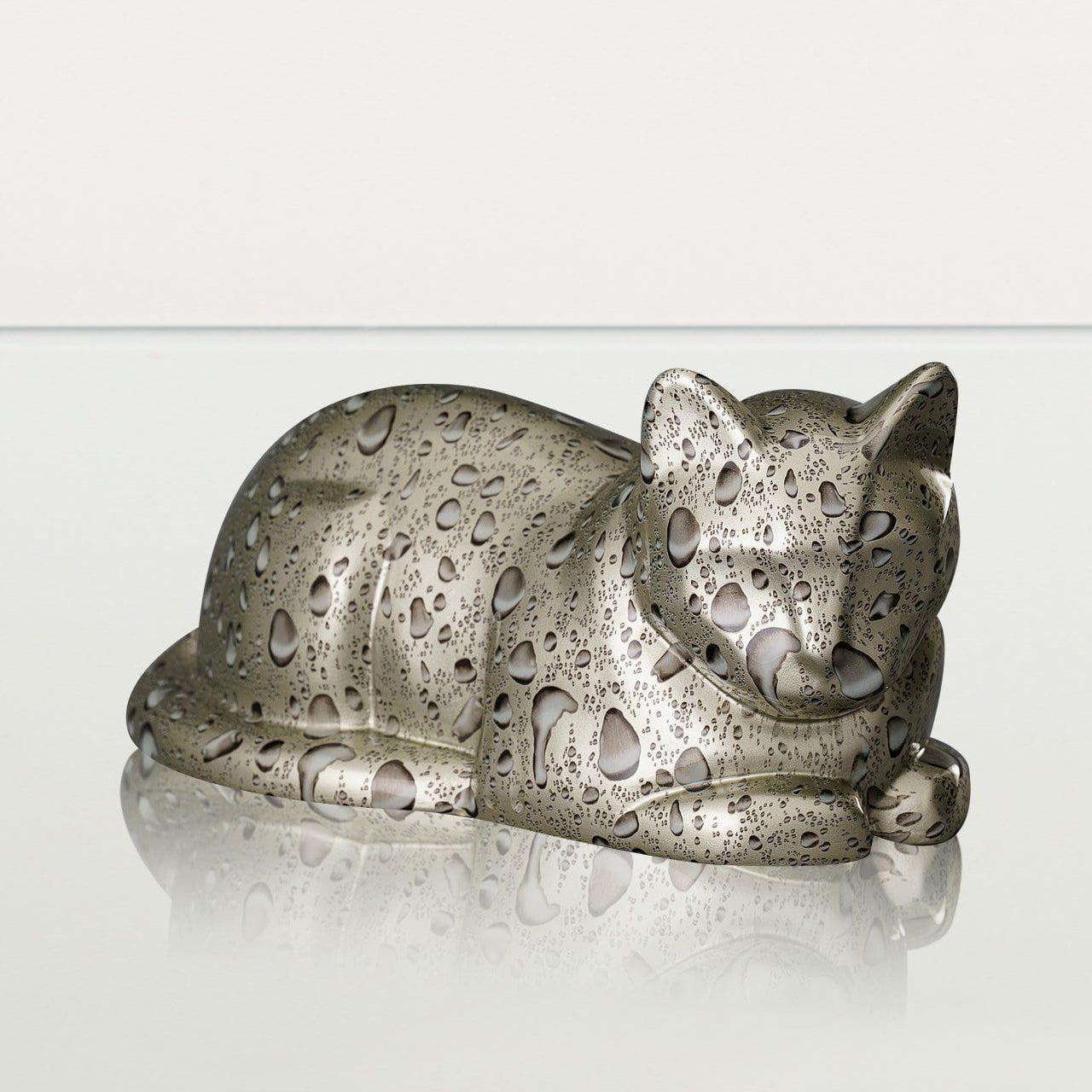 HydroGraphics Pet Urn For Cat - "Drops" - Ceramic | Hydro Dipping - Pulvis Art Urns