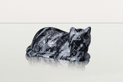 HydroGraphics Pet Urn For Cat | Mixed Blue | Ceramic - Pulvis Art Urns