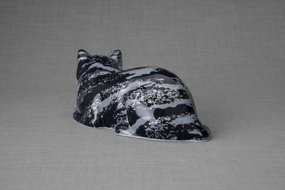 HydroGraphics Pet Urn For Cat | Mixed Blue | Ceramic - Pulvis Art Urns