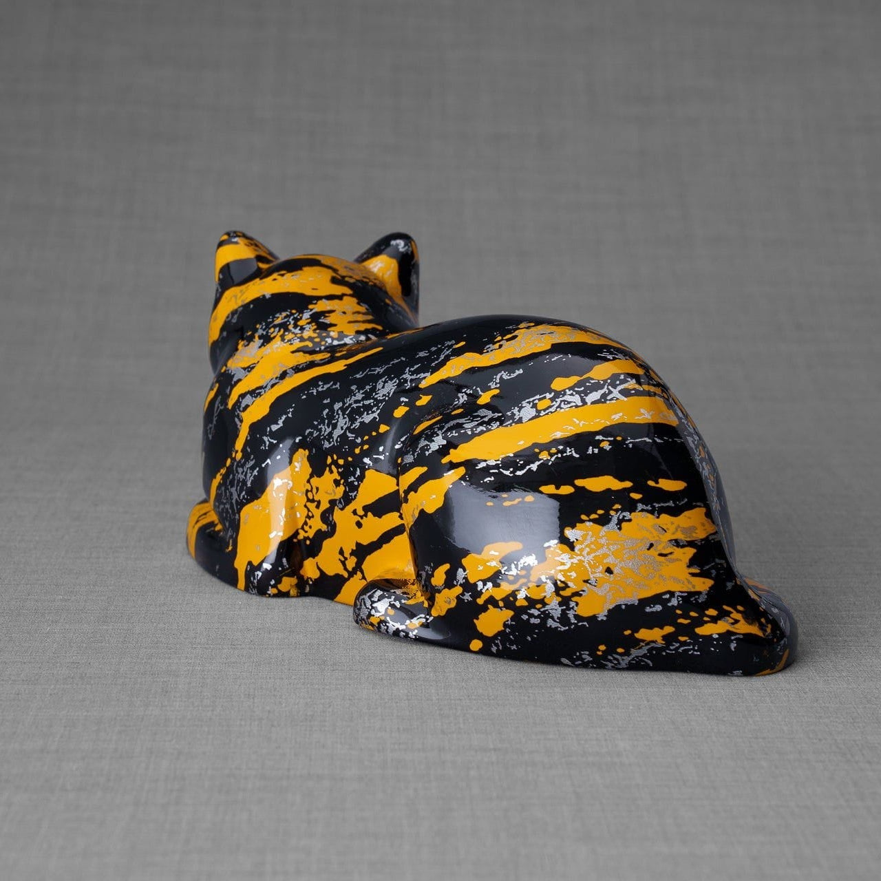 HydroGraphics Pet Urn For Cat | Mixed Yellow | Ceramic - Pulvis Art Urns