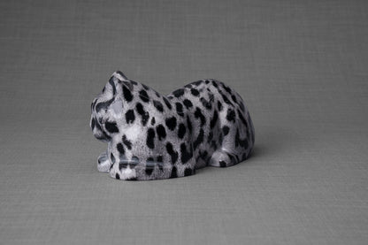 HydroGraphics Pet Urn For Cat | Spotted White | Ceramic - Pulvis Art Urns
