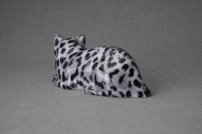 HydroGraphics Pet Urn For Cat | Spotted White | Ceramic - Pulvis Art Urns