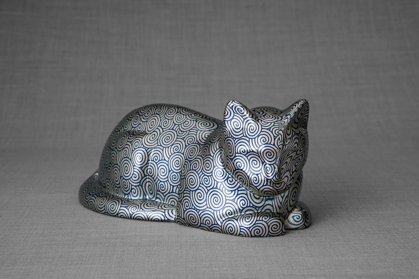 Pulvis Art Urns Pet Urn HydroGraphics Pet Urn For Cat - "Vortex" - Ceramic | Hydro Dipping