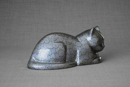 HydroGraphics Pet Urn For Cat - "Vortex" - Ceramic | Hydro Dipping - Pulvis Art Urns